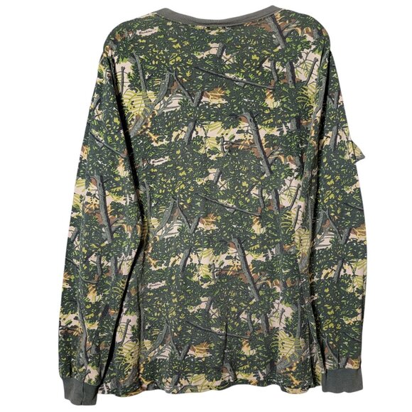 VTG Lot of 2 Bushlan 80s Camo Hunting Outdoor Long & Short Sleeve Shirts Large - Picture 5 of 10